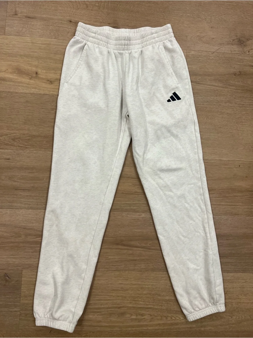 adidas boys Light Gray Fleece Jogger Sweatpants